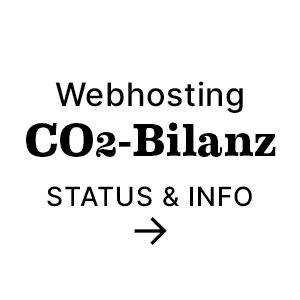 Webhosting CO2-Bilanz – Status & Info